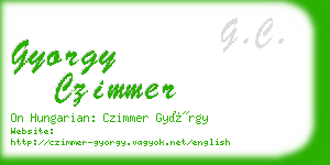 gyorgy czimmer business card